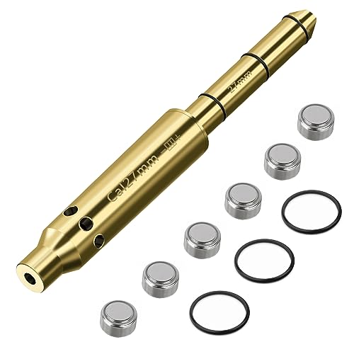 Nihowban Cal.127mm Special Red Laser Boresighter Laser Bore Sight with 10 Batteries Fit Revolvers Pistols Rifle and Air Guns