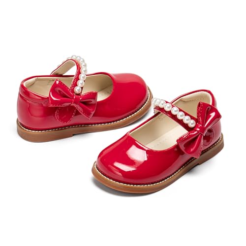 Image of PHIRAMIN Toddler Girl Mary Jane Dress Shoes-Little Girl School Uniform Shoes for Wedding Party