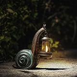 CSZLSMH Solar Snail Garden Lights Outdoor Decor (3.15' W x 4.92' L x 8.27' H), Solar Powered Figurine for Patio Lawn Yard Porch, Indoor Decoration, Unique Gift for Mom Grandma Women