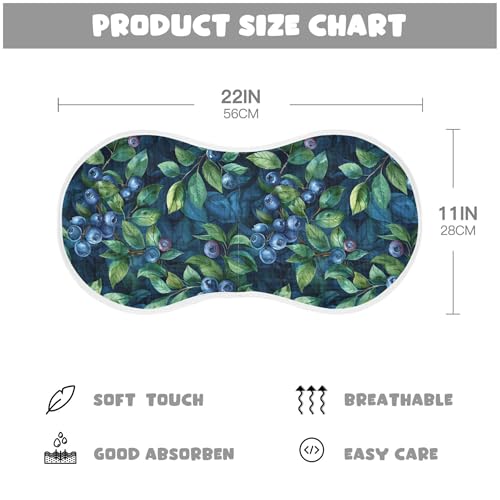 xigua Blueberry Baby Burp Cloths for Newborn Boys and Girls 1 Pack, Soft & Absorbent Cotton Baby Burp Cloth, Baby Washcloths, Newborn Towel, Burp Rags4
