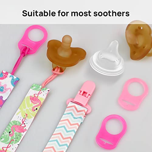 4 Pack Pacifier Clips For Girls, Dummy Clips Girls With Adapters, Silicone Binky Clips For Baby Teething Toys Baby Shower #TOP5