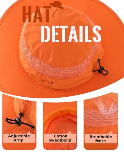 Image of Home Prefer UPF 50+ Men's Sun Hat Wide Brim Bucket Hat UV Protection Hat for Mens Womens Beach Safari Gardening Golf Fishing