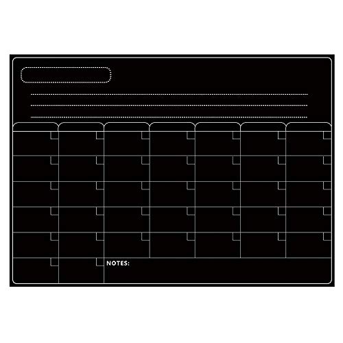 Rantoloys Tableau magnétique effaçable à sec calendrier tableau blanc réfrigérateur autocollants réfrigérateur de cuisine tableau blanc pour horaire mensuel hebdomadaire planificateur quotidien Cover