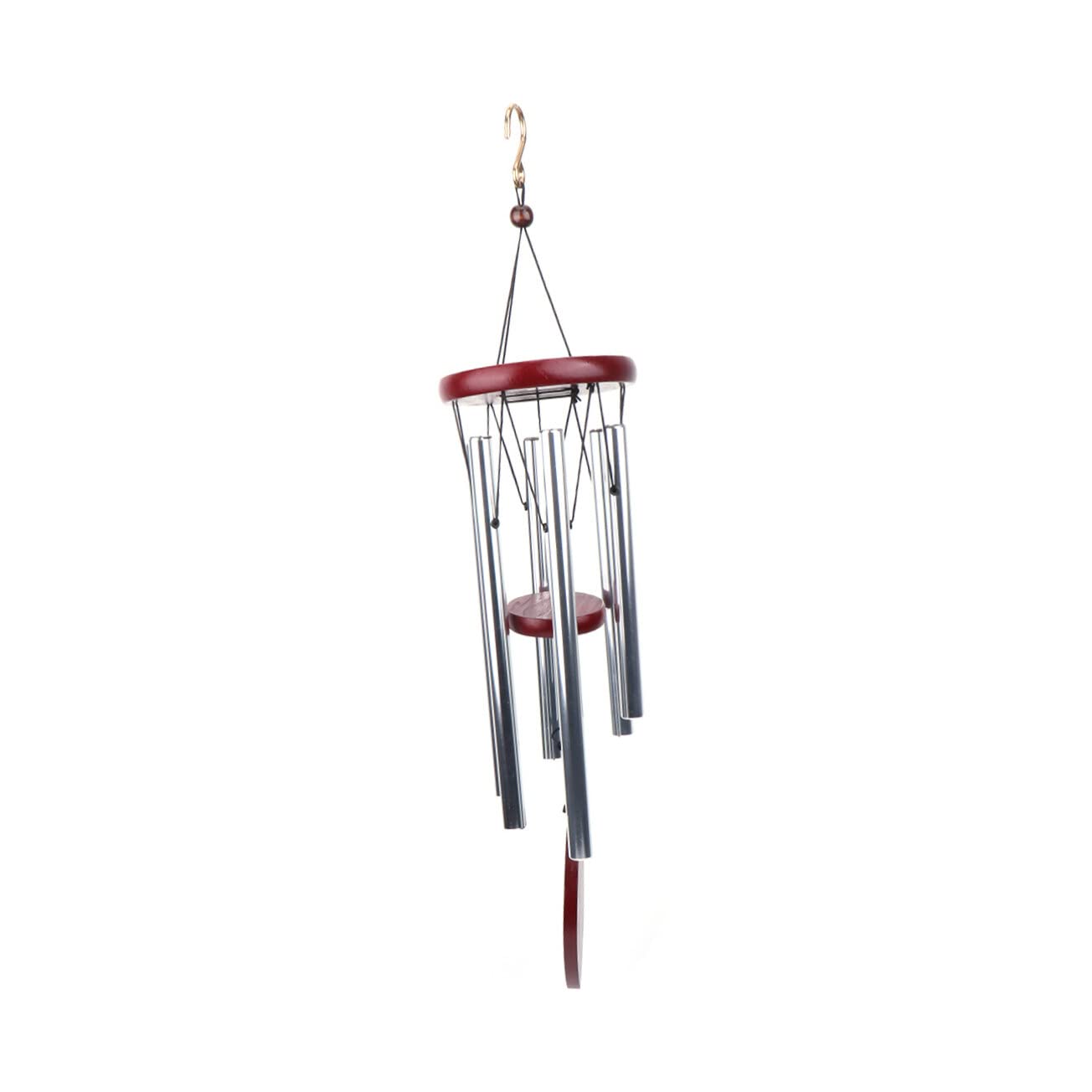 Carillon éolien bois extérieur et intérieur avec tubes aluminium suspendus