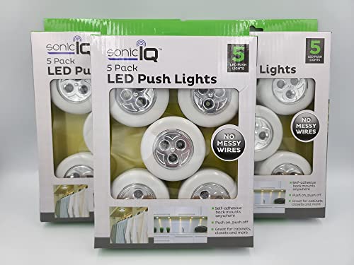 15 Pack Premium LED Push Lights ~ No Messy Wires!