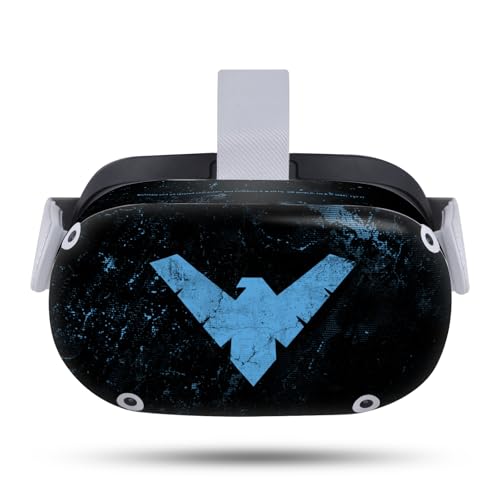Head Case Designs Officially Licensed Batman DC Comics Nightwing Logos and Comic Book Vinyl Sticker Skin Decal Cover Compatible with Meta Quest 2
