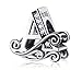 Produktbild Silver Anti-sensitive Alphabet Beads Initial Buchstabe A to Z Charms for Snake Chain Bracelet Necklace, Special Gift for Girls Women Daughter Men (Buchstabe A)