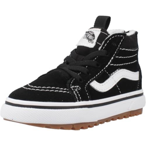 Vans Mte Sk8-hi Zip Baskets Montantes Fourrées pour Enfant en Daim Noir