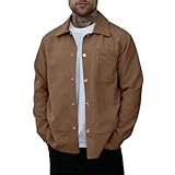 Generisch Winterparka Herren Teddy Jacke Herrenmantel Lang Wollmantel Trench Coat Men Winter Jacken Jeans für Warme Winterjacke Daunenjacke Braun Xl