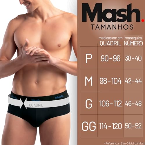 Kit 4 Cuecas Slip Mash Modal Tencel Masculina Adulto Extremamente Confortável | 4 Preto | M