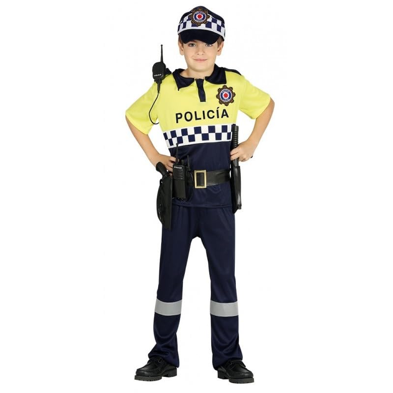 Costume de police locale DM t-shirt pantalon casquette ceinture 10-12 ans