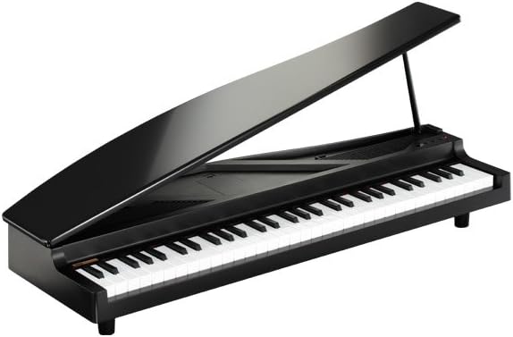 microPiano 61 - Piano de cola en miniatura con teclas, negro