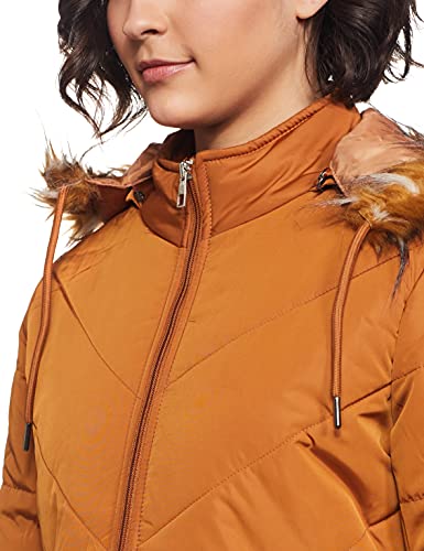 Image of Qube By Fort Collins Women's Regular Fit Nylon Bomber Jacket with Detachable Hood - Stylish & Comfortable Winter Wear