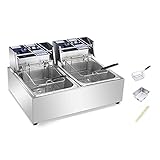 Gewerbliche Edelstahl-Einzylinder-Elektrofritteuse Gewerbliche Friteuse mit Deckelkorb-Temperaturregelung Intellige