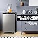 Beer Kegerator Dual Tap Draft Beer Dispenser 6.1 Cu.Ft Full Size Stainless Steel Home Brew Keg Refrigerator with Drip Tray Shelves 32°F- 50°F Temperature Control, 170L