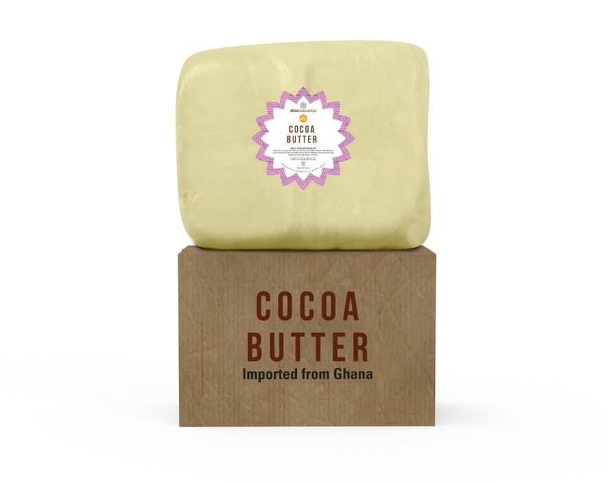 AFROCOSMETICS Raw Cocoa Butter Unrefined Pure Natural Organic Cold Pressed Moisturizer 100 lbs