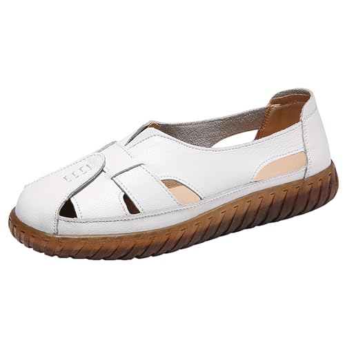 Sandales plates bout fermé pour éviter les douleurs aux pieds