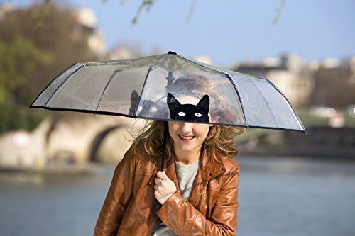 Smati Clear Folding Umbrella Windproof - Compact - Automatic Open - Sturdy - French Bulldogs - French Design(Cat) #TOP4