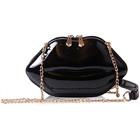 EVEOUT Women’s Sexy Red Lip Evening Handbag Party Clutch Crossbody Shoulder Purse Cover