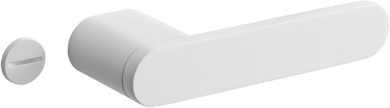 Minimalist Room Door Lock Bedroom Room Solid Wood Door Home Door Handle Magnetic Silent Ecological White Room Door Lock(35 Matt Gray 35-50mm with Key)