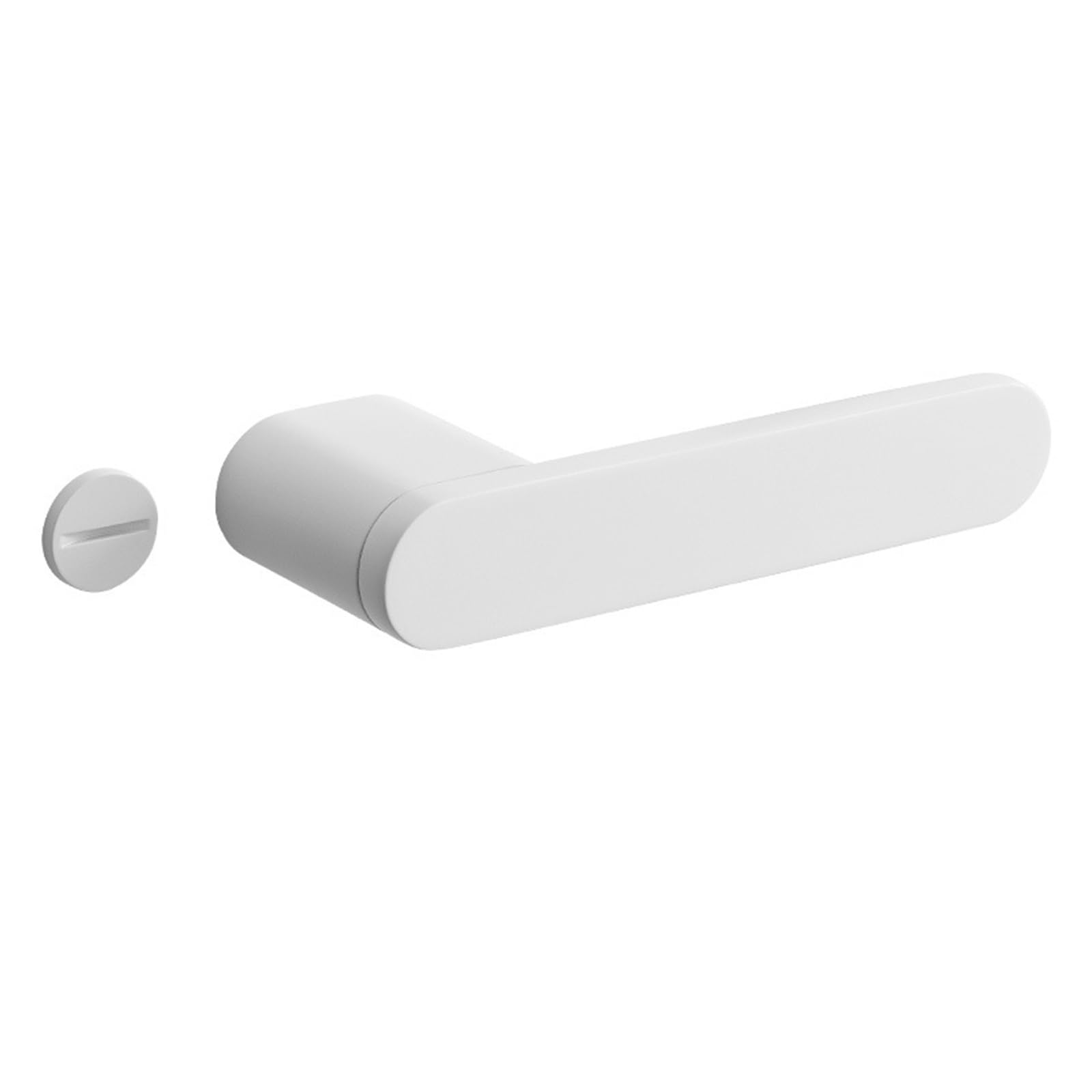 Biały minimalistyczny magnetyczny cichy zamek do drzwi z litego drewna uchwyt do sypialni | Sypialnia Minimalistyczny Magnetyczny Cichy Lite Drewno Ekologiczny Uchwyt Biały (35 Szary 35-50 mm bez klucza)
