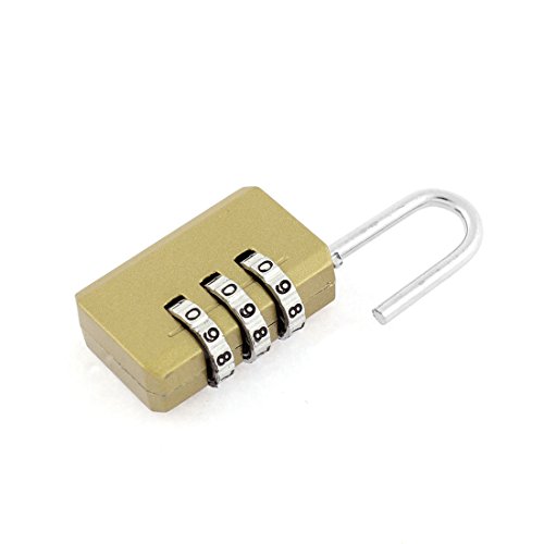 Image of Aexit Suitcase Luggage Padlocks & Hasps Resettable Combination 3 Dial Metal Combination Padlocks Password Padlock