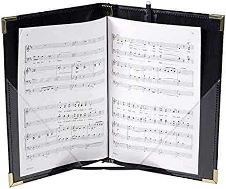 Marlo Plastics Premium Choral Folder 7-3/4 x 11 Octavo Size with Elastic String Holders - Black