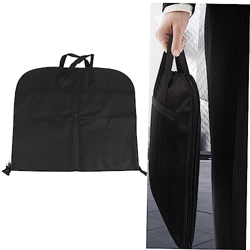 2pcs Portable Garment Bag for Travel Breathable Dress Cover for Suits and Gusseted Design for Storage Oxford Black4