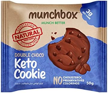 Munchbox Double Choco Chip Keto Cookie, 60 g