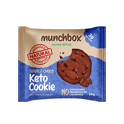 Munchbox Double Choco Chip Keto Cookie, 60 g