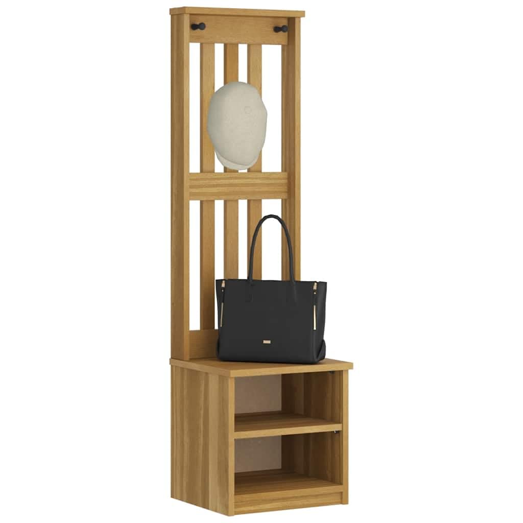Wieszak na ubrania SANDNES z litego drewna sosnowego 45x40x159,5 cm z 3