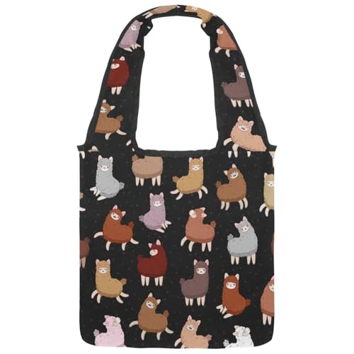 lcndlsoe Bolsa de lona con patrón de cinta única para mujer, bolso de hombro para el trabajo, compras, gimnasio, Multicolor 14, 14.1x14.9in/36x38cm
