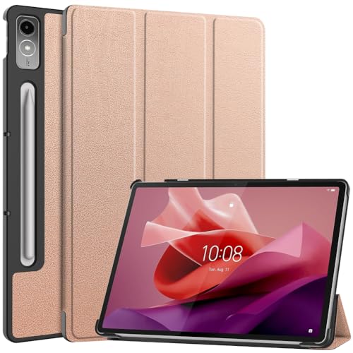 Kepuch Custer �P�[�X �Ή� Lenovo Tab P12 12.7", PU���U�[ �y�� �J�o�[ - �K�N��