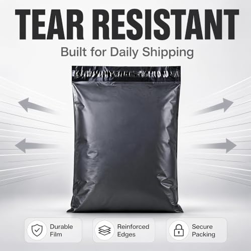 14.5"x19" Poly Mailers，Black Shipping and Envelope Bags Pack of 50 by Nest Gleam - Used condition - Image 2