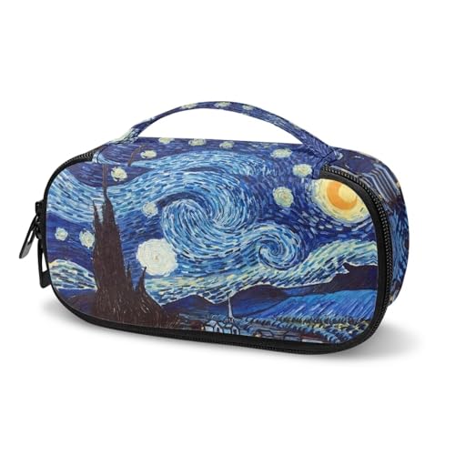Van Gogh - Borsa da viaggio per insulina con motivo notte stellata per medicinali per glucometro portatile per diabetici penne per strisce reattive per zucchero nel sangue