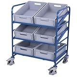 h test hamstring VARIOfit eurokastenwagen, 3 Cadre ouvert, 6 plastique fkäs RTE, ladefläche L x l 825 x 604 mm, auáenmaáe H 93
