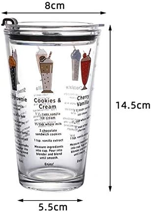 Dekeanshka® Classic Premium Beer Pint Glasses with Lid - Highball Cocktail Mixing Glass Perfect for Cold Beverages, Soda, Water - Used in Bar, Restaurant, Pub (400 ml)(Random Design) (4)