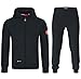Produktbild MOOSELINE Herren Jogginganzug Trainingsanzug Sportanzug mit Classic Red Patch (L, Schwarz)