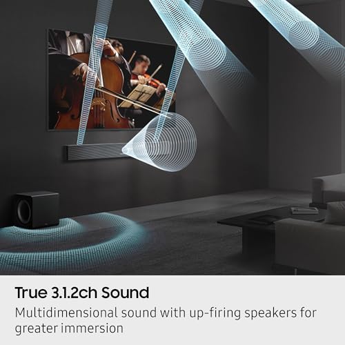 Image of Samsung Q-Series Soundbar HW-QS700F 3.1.2 ch Subwoofer (2025 Model) Convertible Fit, Wireless Dolby Atmos, Q-Symphony