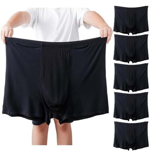 Plus Size 2-13XL Middle-aged Elderly Men's Loose Boxer Briefs Underwear Cotton 5PCS High Waist Seniors Men Panties