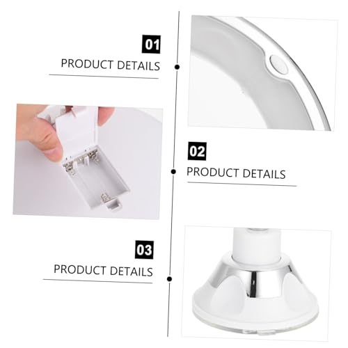 Miroir grossissant 10x pour application de maquillage précise avec éclairage LED - 7