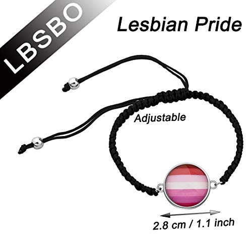 LBSBO LGBT Adjustable Bracelet Rainbow Gay & Lesbian Pride Bracelet2