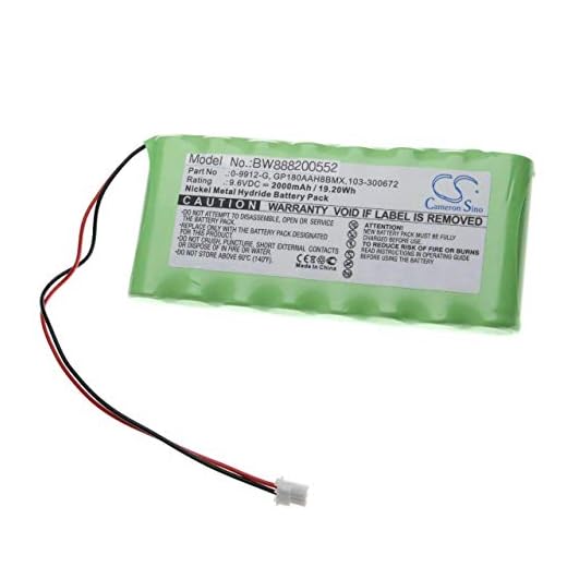 vhbw Batería Compatible con Visonic PowerMaxComplete, AmberLink, Powermax Pro, Amber Select Sistema de Alarma (2000 mAh, 9,6 V, NiMH)