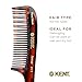 Kent 21T 8 Inch Large Hair Detangling Comb, Wide Teeth for Thick Curly Wavy Hair. Long Hair Detangler Comb For Wet and Dry. Handmade of Quality Cellulose, Saw-Cut Hand Polished, Made in England