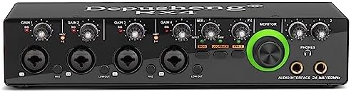 Depusheng RX2 USB interface audio ordinateur enregistrement carte son mélangeur audio, interface audio pour home studio, peut connecter un microphone à condensateur 48V, enregistrement de guitare Depusheng RX2 USB interface audio ordinateur enregistrement carte son mélangeur audio, interface audio pour home studio, peut connecter un microphone à condensateur 48V, enregistrement de guitare