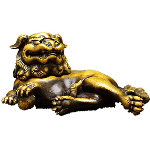 Statue de lion en cuivre H3TF5J pour sublimer la décoration de votre salon