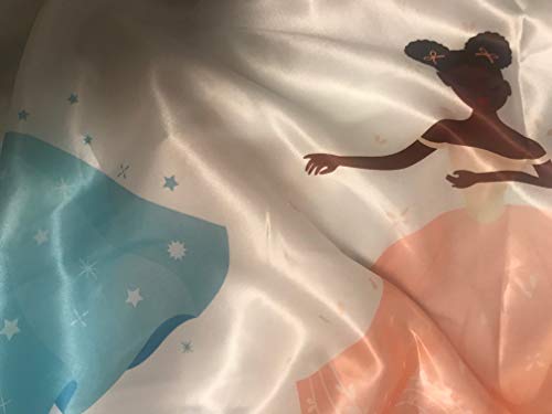 Image of Satin Fitted Mini Crib Sheet for Babies, Girls to retain Hair Moisture Size (Ballerina Girls - Mini Crib Sheet Size 24 x 38 inches) Smaller Than The Standard Crib Sheet
