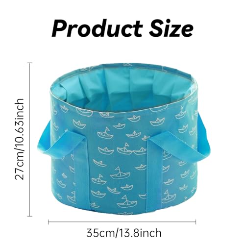 Balde Plegable para Remojar Pies 25L Azul miniatura 2