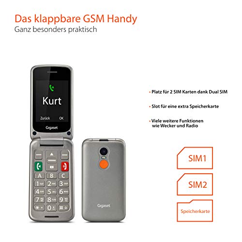 Gigaset GL590 GSM Klapphandy für Senioren mit SOS-Funktion