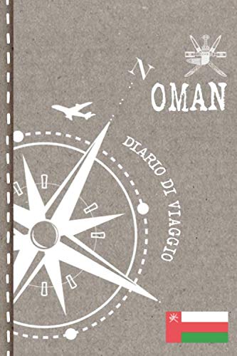 Oman Diario di Viaggio: Mappamondo Journal dotted A5 per Scrivere Appunti, Disegnare, Ricordi, Quaderno da Disegno, Dot Grid Giornalino, Bucket List – Libro Attività per Viaggi e Vacanze Viaggiatore
